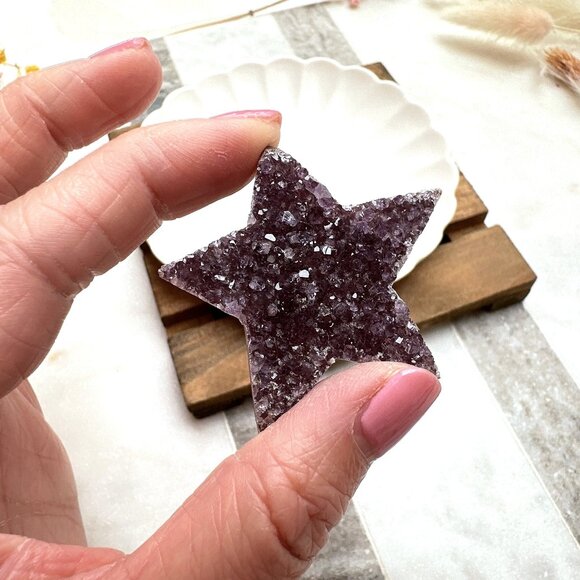 Gorgeous Small Amethyst Star Raw Cluster from Uruguay - Picture 7 of 7